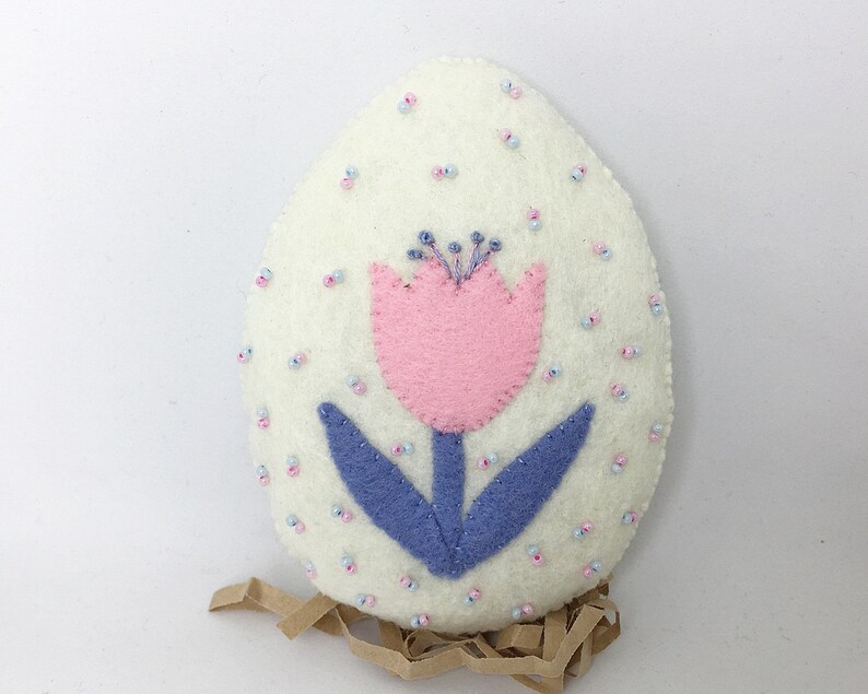 Felt Easter Eggs PDF Pattern Сute Easter Egg Ornament Etsy