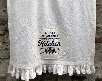 Kitchen Cafe Curtain White or Natural Modern Farmhouse Ruffled Valance French Country Sink Skirt Farm Kitchen Curtains  Custom Size Panel