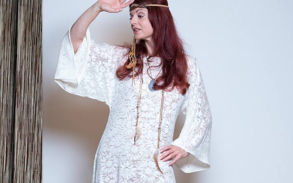 cream boho dress