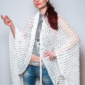 ROTETULPE Cardigan, Summer Cardigan, Summer Jacket White, White Jacket, Boho Jacket, Cape, Festival Jacket, Bridal Jacket, Summer Poncho