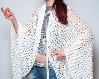 ROTETULPE Cardigan, Summer Cardigan, Summer Jacket White, White Jacket, Boho Jacket, Cape, Festival Jacket, Bridal Jacket, Summer Poncho