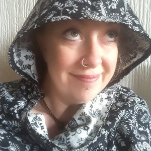 Cute Elf Wrap hooded scarf wild swim wrap snood bohemian vegan friendly thermal eco blanket fabric tribal steampunk bellydance hippy unisex