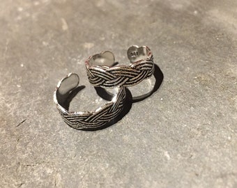 Bague d'orteil réglable en argent sterling 925