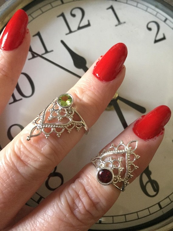 Bague Bohème Mandala En Alliage Argenté Taille 8 - Style Ethnique Et Gypsy