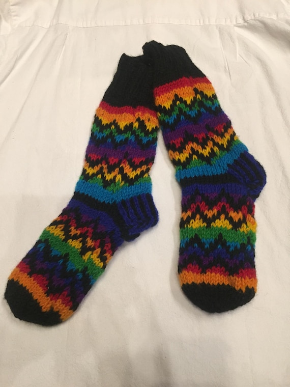 Chunky Funky Cozy Fleece Lined Adults Unisex Handmade Hippy Cute Funky Slipper Socks in Three Amazing Colours Christmas Winter Cozy Relaxing Etsy Hong Kong