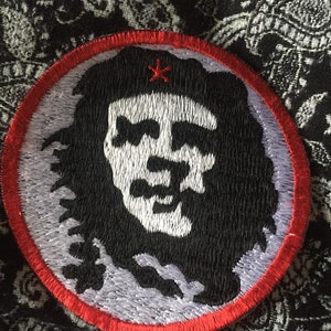 Parche de tela bordado diseño Che Guevara de 12cm para personalizar ropa - Revolución Hippy Punk para bolsos, ropa