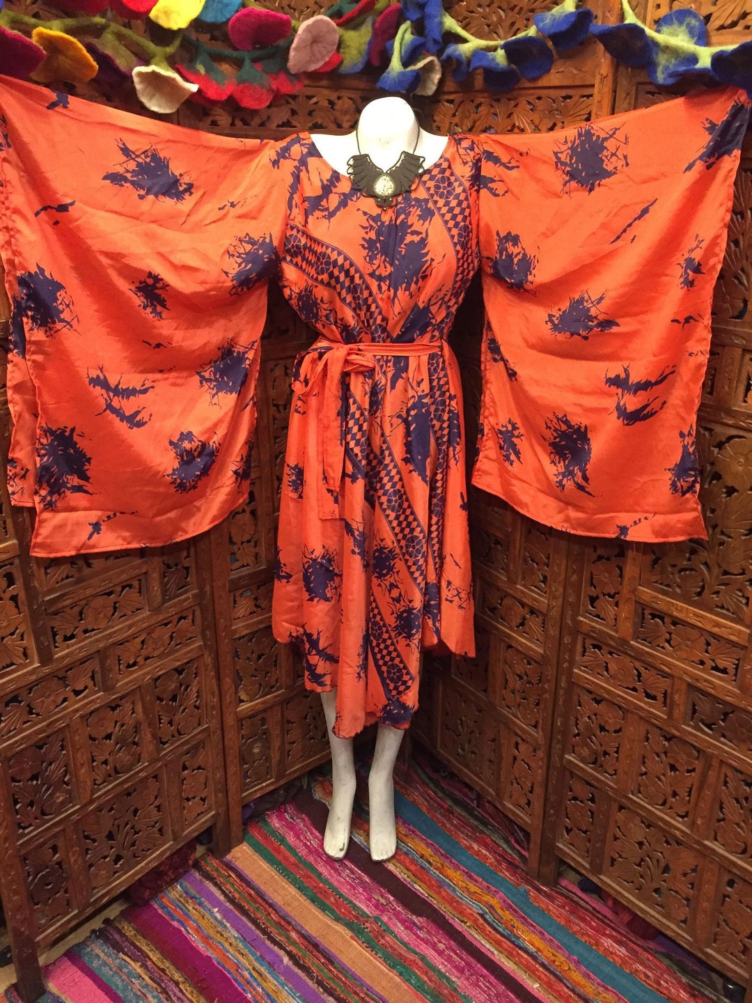 【関税込み】FERRAGAMO Kimono long sleeve dress FERRAGAMO Ferragamo Women Kimono Long Sleeve Dress