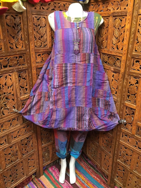 Gorgeous Relaxed Fit Waffle Cotton Patchwork Sun Dress Generous Cut With  Tulip Bag Hemline and Front Pockets S/M M/L XL Hippy Boho Arty Cute - Etsy  Israel