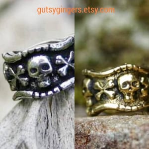 Pirate Style Silver or Gold Brass Small Beard Hair Plait Braids Dreadlock Bead Bohemian Biker Punk Accessory Gothic Charm Amulet Hippy Clamp