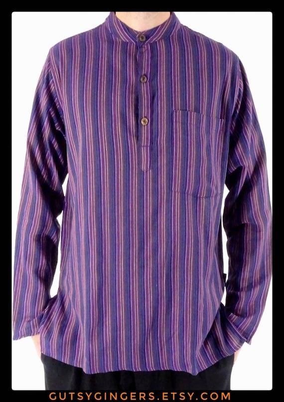 Amethyst Purple Classic 70s Hippie Stripe 100% Cotton