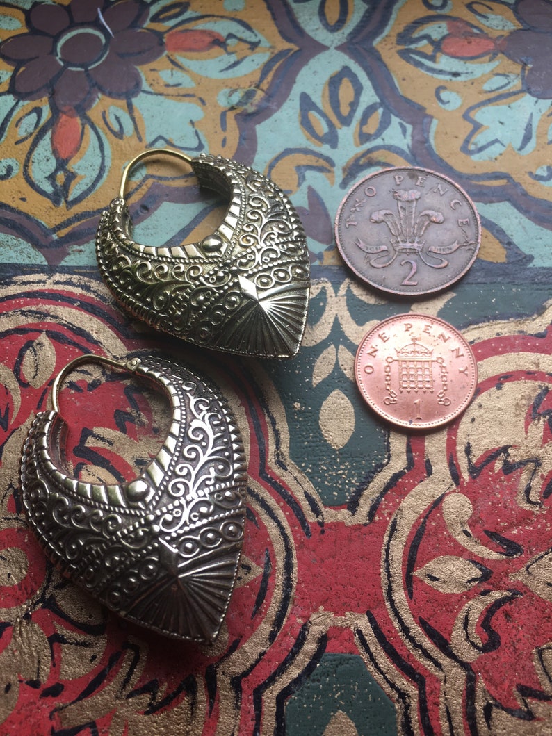 PAIR Ear Weights Brass