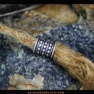 Viking Pirate Style White Brass Large Beard Hair Plaits Braids Dreadlock Bead Bohemian Priestess Accessory Gothic Charm Amulet Hippy Clamp