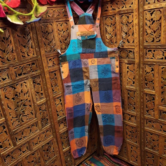 patchwork dungarees pattern