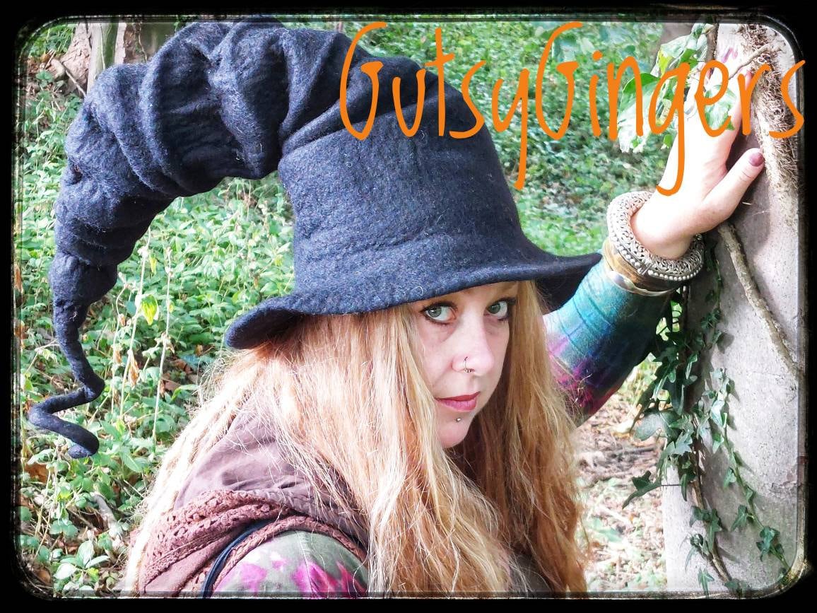 Gothic Black Witch Hat Amazing Hallows Eve Hocus Pocus Magic