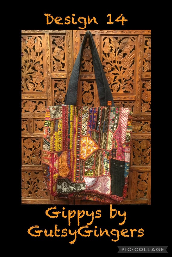 Wonderful Slouchy Patchwork Mirrored Bohemian Hippy Heavy 