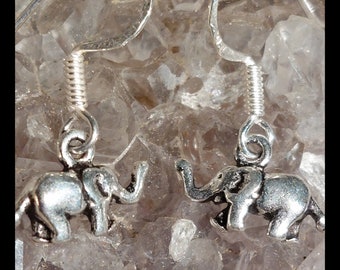 Super Cute Mini 925 Silver Elephant Dangle Drop Earrings Minimalist Plain Silver Everyday Wear Ganesha Elephant Lover Design Gift Friends
