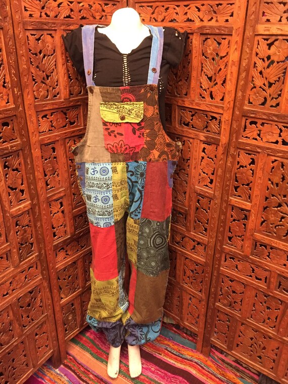 patchwork dungarees pattern