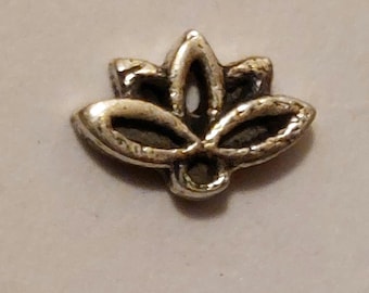 Lotus Sterling silver nose wire, nose stud piercing tribal bohemian goth punk hippy god/goddess