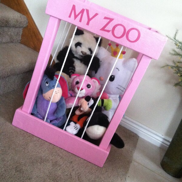 CLEARANCE My Zoo: Wide Animal Storage cage- Pink