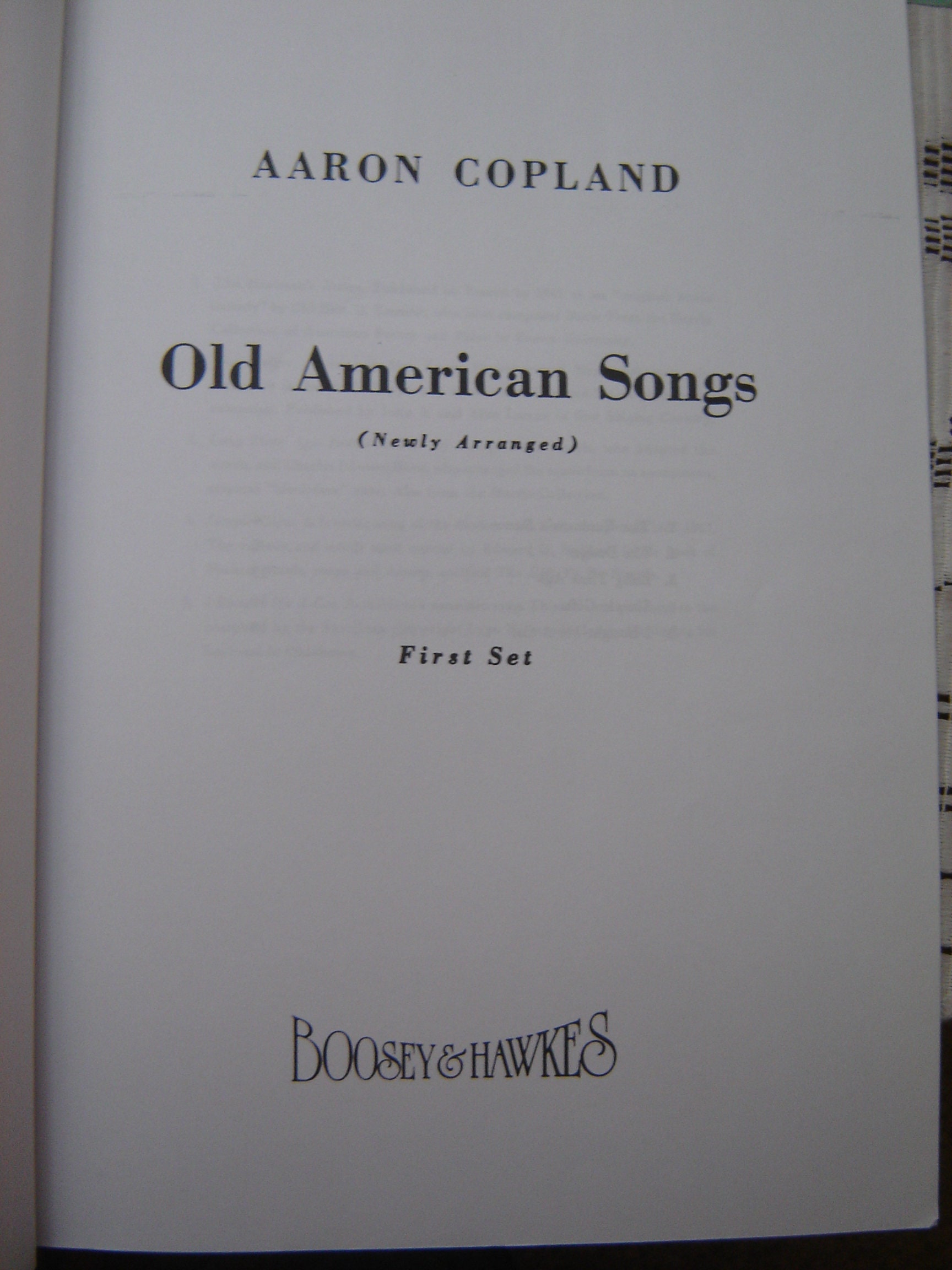 Aaron Copland: Old American Songs Complete - Partitura Vocal