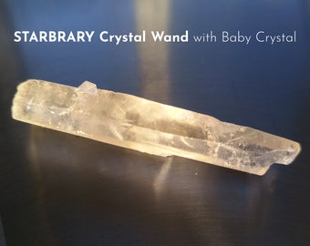 Starbrary quartz crystal wand self healed crystal galactic family crystal for starseeds crystal quartz point raw crystal quartz lyran