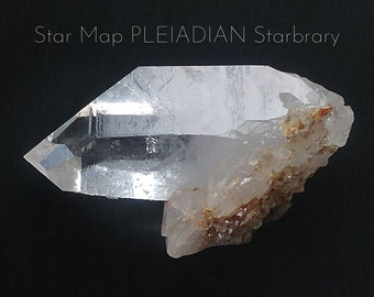 Pleiadian starseed Starbrary quartz crystal cluster small Lemurian crystal for healing crystal for lightworker crystal with rainbows crystal