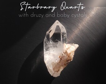 Starbrary crystal with rainbow crystal for starseeds crystal for grid old soul crystal soulmate crystal for empaths crystal druzy quartz