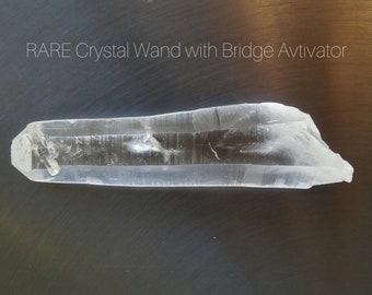 Rare crystal wand with bridge crystal for starseeds crystal healing crystal quartz crystal point quartz crystal lightworkers penetrator