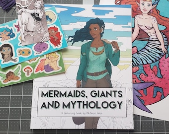 Mermaids, Giants and Mythology Colouring Book Gift Set