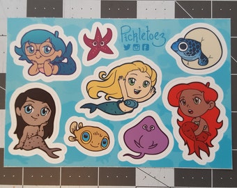 Baby Mermaid Sticker Sheet