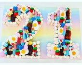 Sweet Cake - Double Number (filled with 100 pick and mix, perfect gift for birthdays parties)