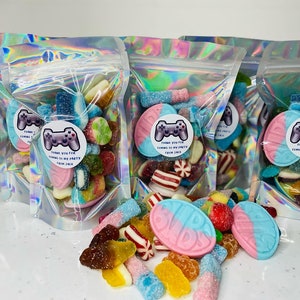 Personalised Pick & Mix Sweet Pouch, perfect party favours, party bags, corporate gifts.