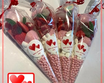 Personalized Valentine's Day Sweet Cones | Party Favors