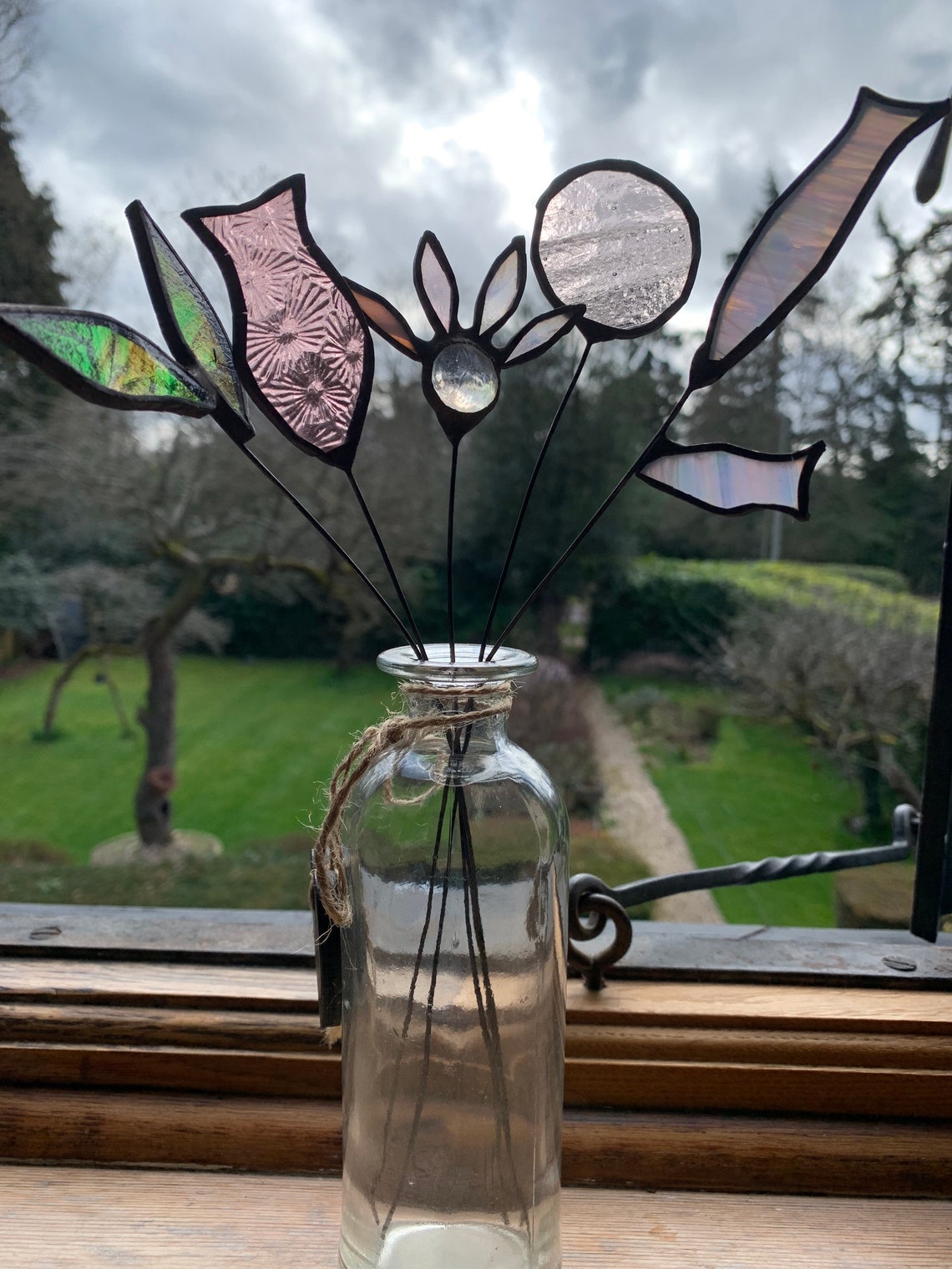 Stained Glass Flower Bouquet Letterbox Gift Etsy