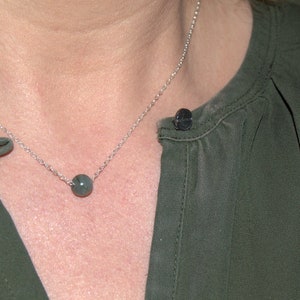 sterling silver labradorite gemstone bead necklace