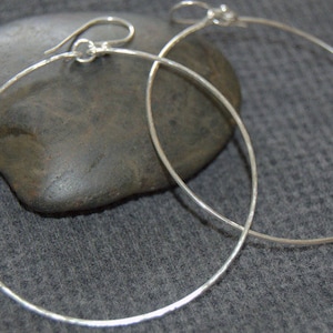 silver dangle hoop earrings, 2.5&quot;, 2&quot;, 1.5&quot;, silver drop hoop earrings, sterling silver dangle hoops, silver hoop earrings