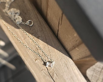 Collar de plata de ley con circonitas cúbicas en forma de baguette: collar minimalista con capas de circonitas