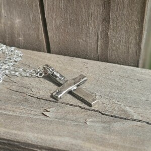 sterling silver cross necklace, religious gift for her or him, Christian jewelry