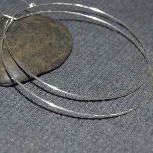 sterling silver hoop earrings, thin silver hoop earrings, large hoop earrings, silver hoops, hammered hoop earrings image 5