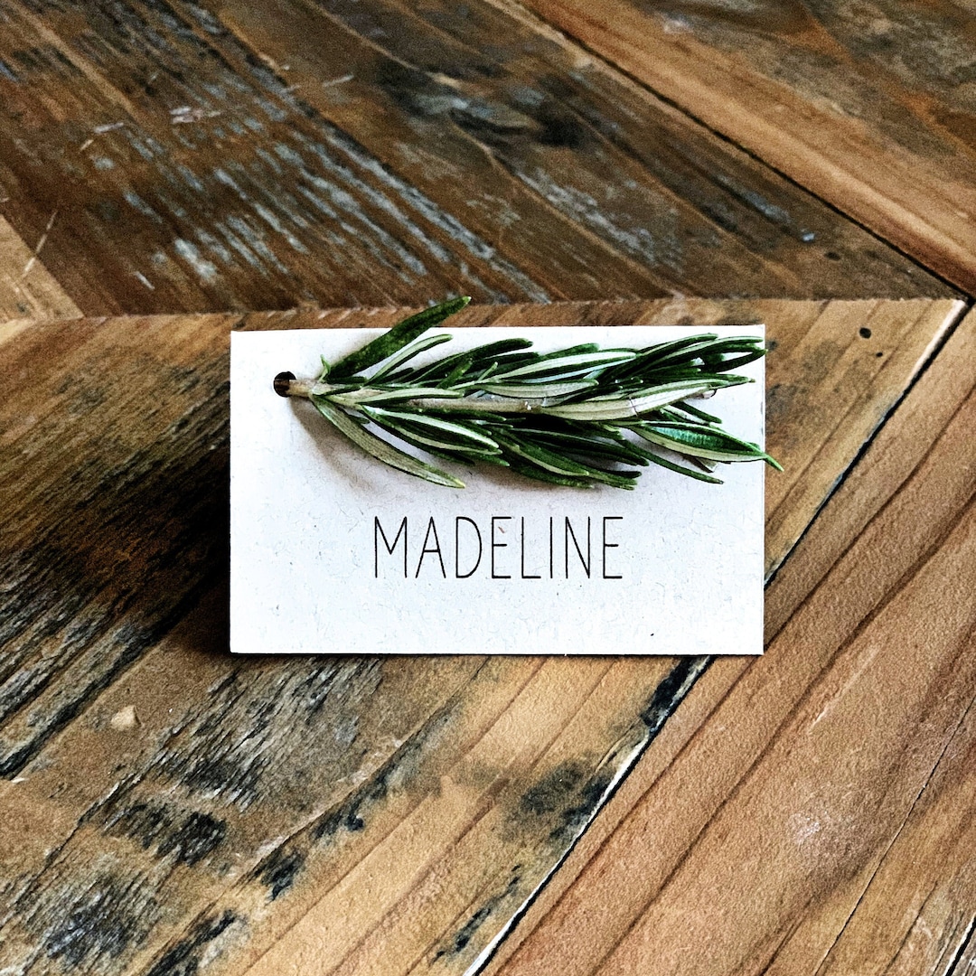 Place Cards With Rosemary, Place Cards With Lavender, Simple Modern