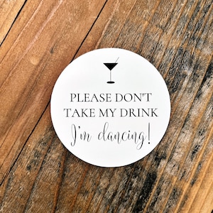 Por favor, no tome mi cubierta de bebida, posavasos de bebidas, montaña rusa de vino, no tome mi bebida, cubierta de bebida