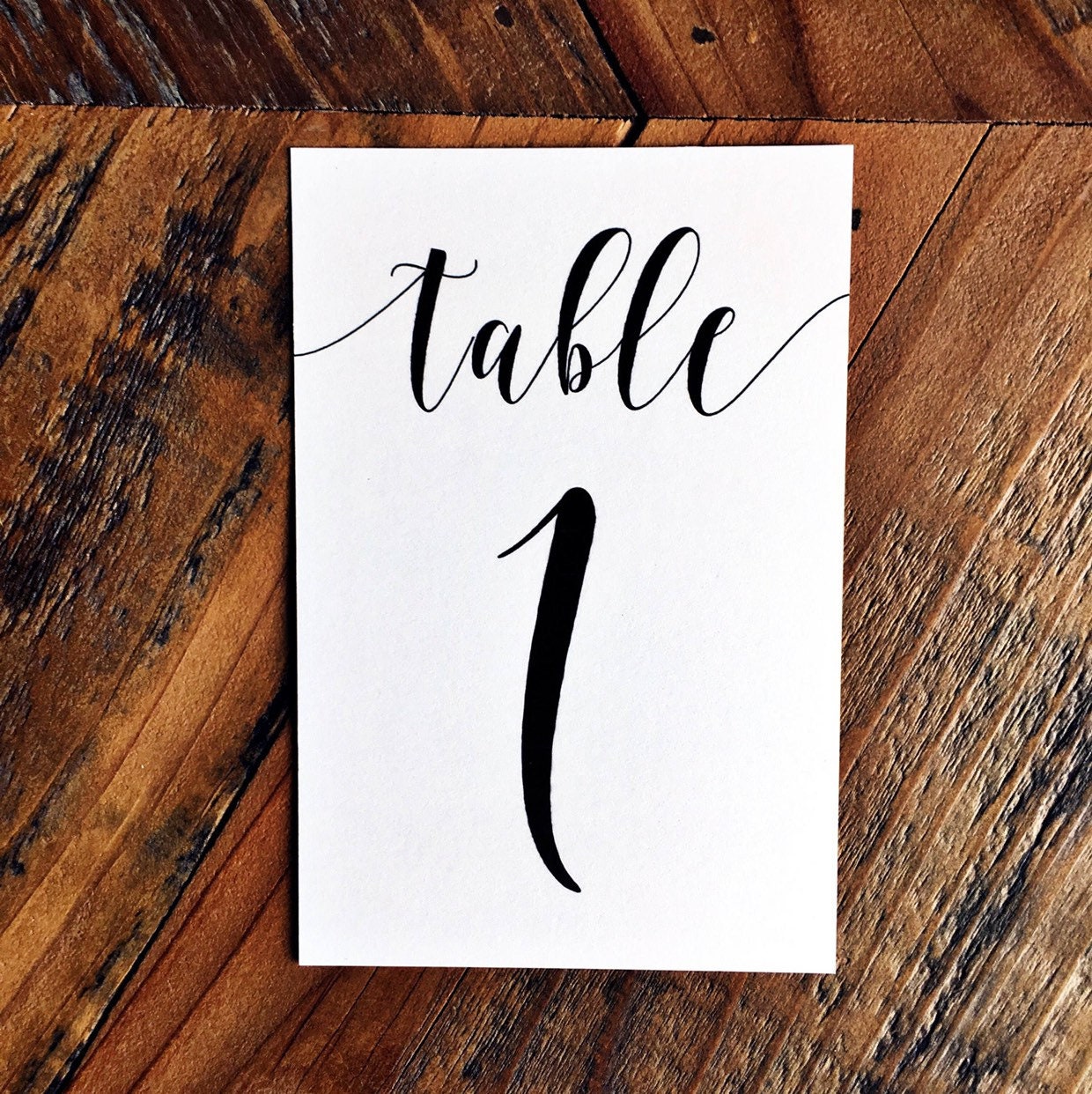 Wedding Table Numbers Classic Table Numbers Calligraphy Etsy