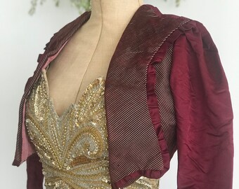Victorian / Edwardian silk satin and velvet jacket bolero