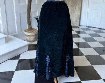 Antique 1800s dark black /blue skirt