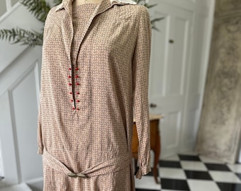 1920s silk day dress