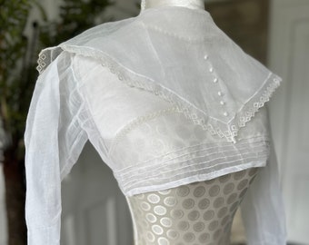 Blusa bolero in organza dell'inizio del XIX secolo