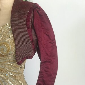 Victorian / Edwardian silk satin and velvet jacket bolero image 2