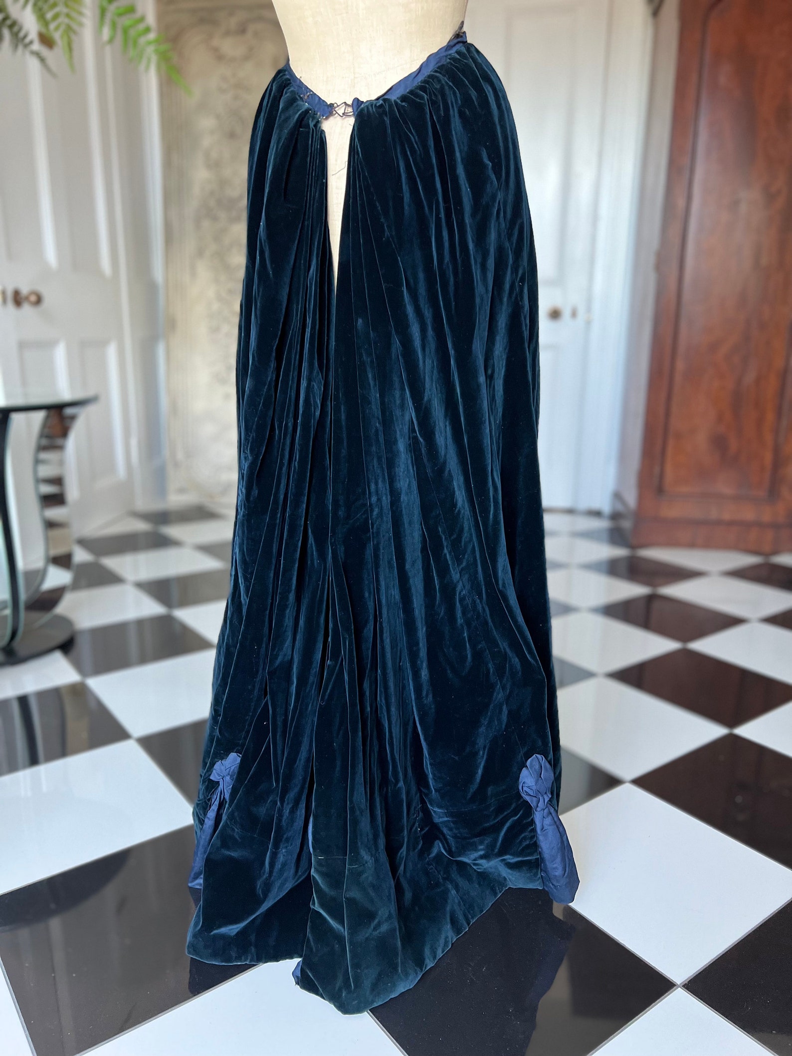 Antique 1800s Dark Black /blue Skirt | Etsy