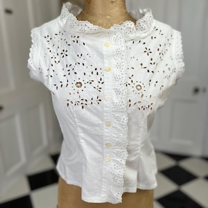 1910s Edwardian blouse corset cover chemise