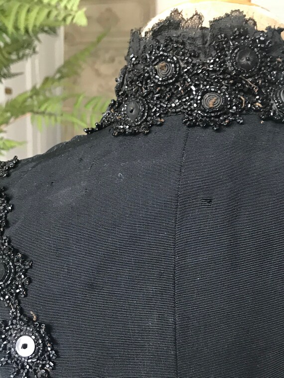 Antique 1880s Victorian embellished lace and silk… - image 9